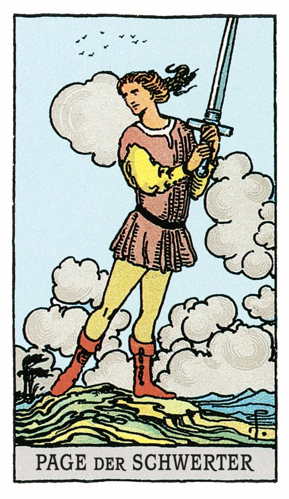 Tarotkarte Der Bube der Schwerter