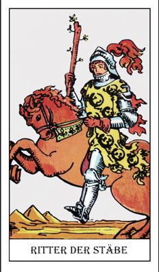 Tarotkarte Ritter der Stäbe