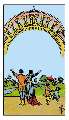 Tarotkarte 10 der Kelche