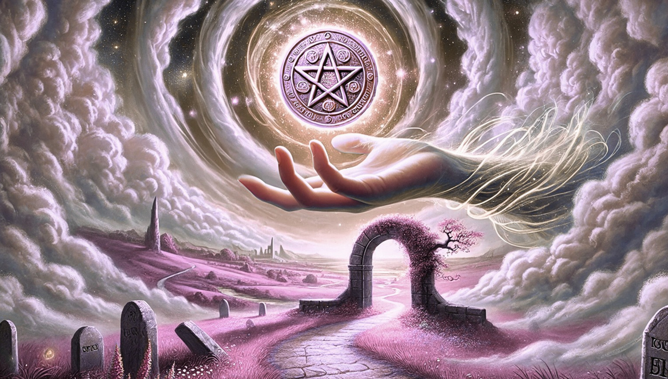 Tarotkarte Ass der Münzen